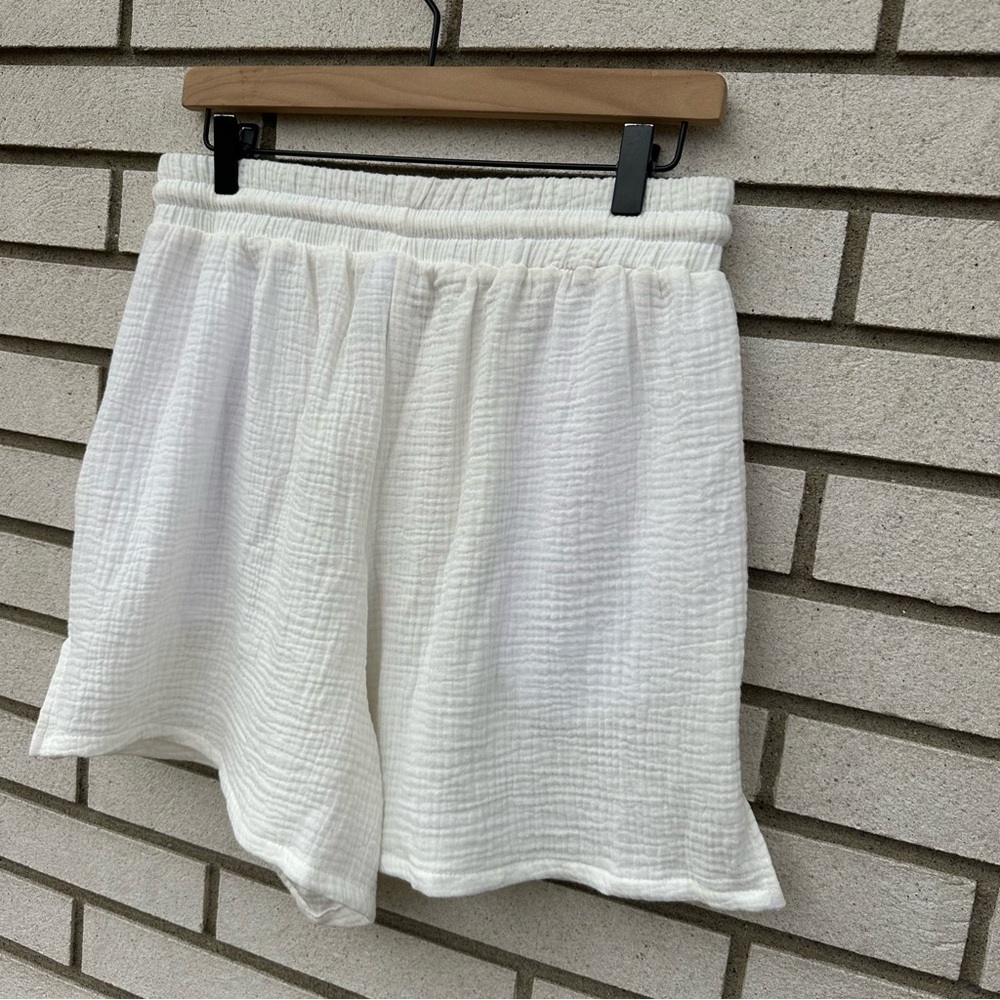 Dippin Daisy’s Pacific Hideaway Ivory Double Gauze Cotton Pull On Shorts XL Boho - Picture 4 of 11